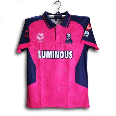 Picture of Rajasthan Royals Premium Short sleeve Polo Cricket Jersey For Men - RR Half Sleeve IPL T Shirt - Rajasthan Jersey 2025-26