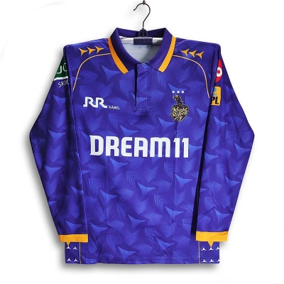 Picture of Kolkata Knight Riders Premium Jersey For Men - KKR Long Sleeve Polo IPL Jersey - Kolkata Cricket Jersey 2025-2026