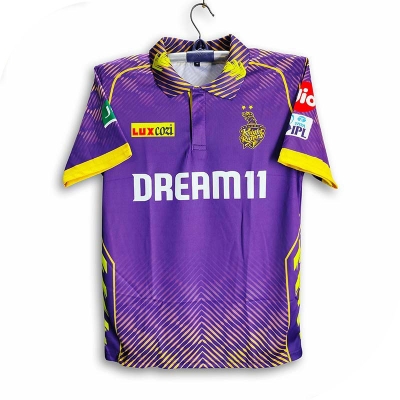 Picture of Kolkata Knight Riders Premium IPL Cricket Jersey For Men - KKR Half Sleeve Polo - Kalkata Jersey 2026