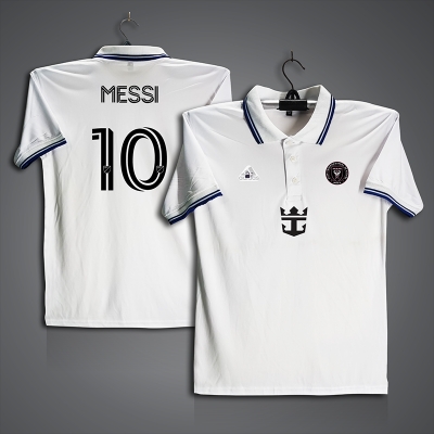 Picture of Inter Miami Messi 10 Football Jersey For Men - Half Sleeve Collar Polo t shirt -  Inter Miami Messi 10 Jersey