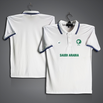 Picture of Saudi Arabia Football Jersey For Men - Half Sleeve Collar Polo t shirt - Saudi Arabia Fan Jersey