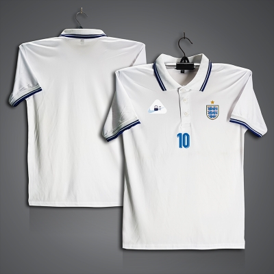 Picture of England 10 Football Jersey For Men - Half Sleeve Collar Polo t shirt - England 10 Jersey
