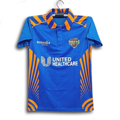 Picture of Khulna Tigers Short Sleeve Polo BPL Cricket Jersey For Men - BPL Half Sleeve T Shirt - Khulna Jersey 2025-26