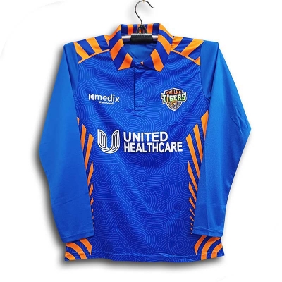 Picture of Khulna Tigers Full Sleeve Polo BPL Cricket Jersey For Men - BPL Long Sleeve T Shirt - Khulna Jersey 2025-26