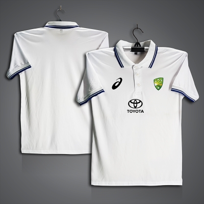 Picture of Australia Cricket Jersey For Men - Half Sleeve Collar Polo t shirt - Australia Fan Jersey