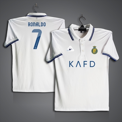 Picture of Al-Nassr Ronaldo 7 Football Jersey For Men - Half Sleeve Collar Polo t shirt - Al-Nassr Ronaldo 7 Jersey