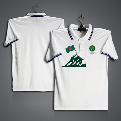 Picture of In War In Peace Jersey For Men - Half Sleeve Collar Polo t shirt - Army T shirt