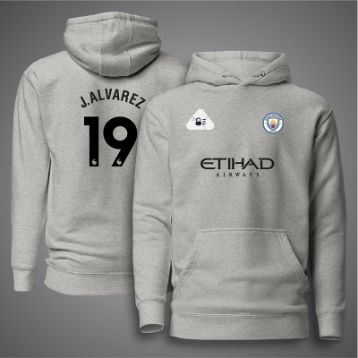 Picture of Manchester City Football Hudi For Man - J. 19 alvarez Premium Hoodies For Man - Manchester City Hoodie