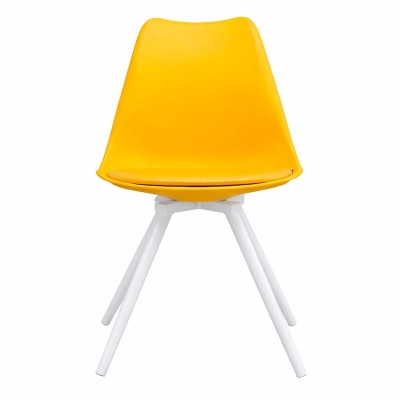 Picture of Regal Tulip Chair-201 (Yellow)- WHITE LEG