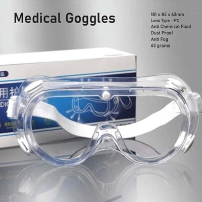 Picture of Protective Safety Goggles with Wide Vision & Adjustable Strap