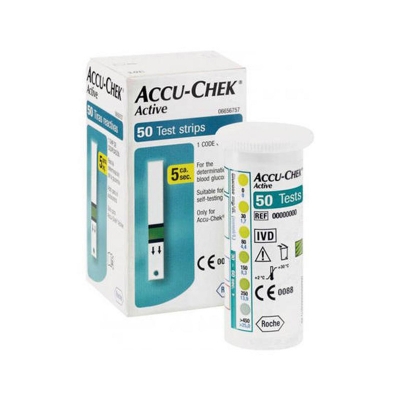 Picture of AccuChek Active Strips Box 50 Pcs, Germany