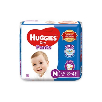 Picture of Huggies Dry Medium Pant Diaper 6-12Kg - 64 Pcs (Malaysia)