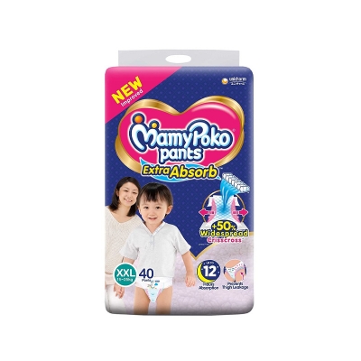 Picture of Mamy_poko Baby Diapers XXL Pants 40 Pcs Pack (15-25kg), India