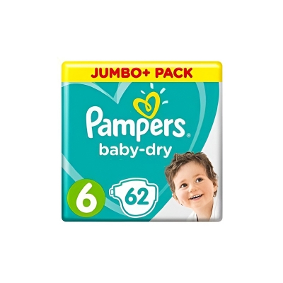 Picture of Pampers Baby Diaper Belt System Size 6, 13-18kg 62 Pcs Pack, Made in UK