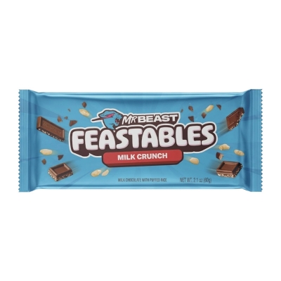Picture of Feastables Mr Beast Milk Crunch Chocolate Bar 60g, Made in USA