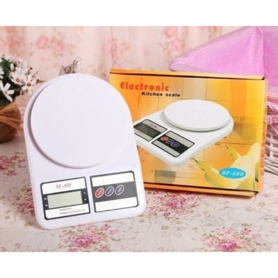 Picture of Digital Kitchen Food Weighing Scale for Healthy Living, Home Baking, Cooking, Fitness & Diet, 10Kg x 1g, with Digital Display & 2 Batteries Included