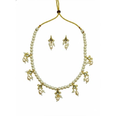 Picture of Traditional Fashion weadding party bridal choker necklace set &earring set /bridal jewellery set /fashionable choker set for girls - Necklace For