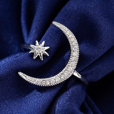 Picture of Moon Star Adjustable Finger Rings For Women