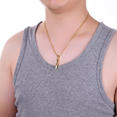 Picture of Men Fashion Jewellery Stainless Steel Necklaces Chain For Men