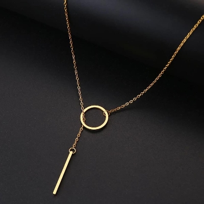 Picture of Simple Metal Ring Short Stick Chain for girls