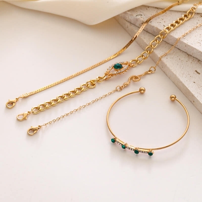 Picture of 4pcs Alloy Lovely Cat Bracelets for Women