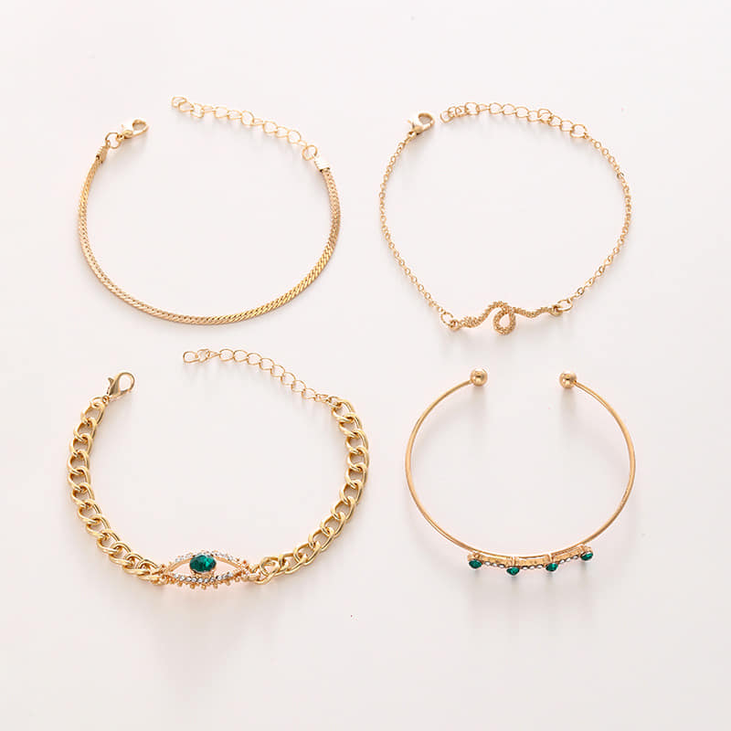 Picture of 4pcs Alloy Lovely Cat Bracelets for Women