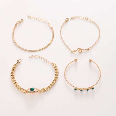Picture of 4pcs Alloy Lovely Cat Bracelets for Women
