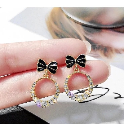 Picture of Crystal Round Earrings For Women