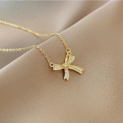 Picture of Bow Necklace Chain Locket for Girls/Women