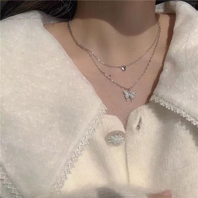 Picture of Butterfly Korean style new necklace for girl/women