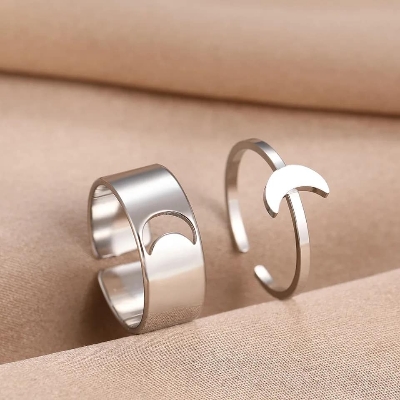 Picture of Finger Ring Heart/Moon/ Attrtive Couple Open Rings