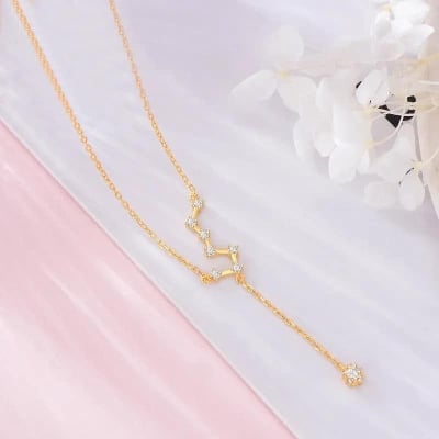 Picture of Sterling silver cubic zirconia pendant necklace