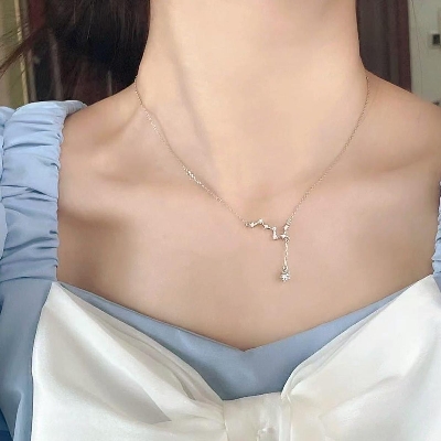 Picture of Trendsetter - Fashion Innovator - Custom Experience - Pearl Necklaces Crystal Love Chain Necklace For Women - Couture - High-end