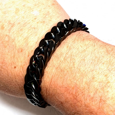 Picture of Athleisure - Avant Grade - Custom Experience - Black Stainless Steel Bracelet for Men - Couture - High-end - Well Inspired & Crafted
