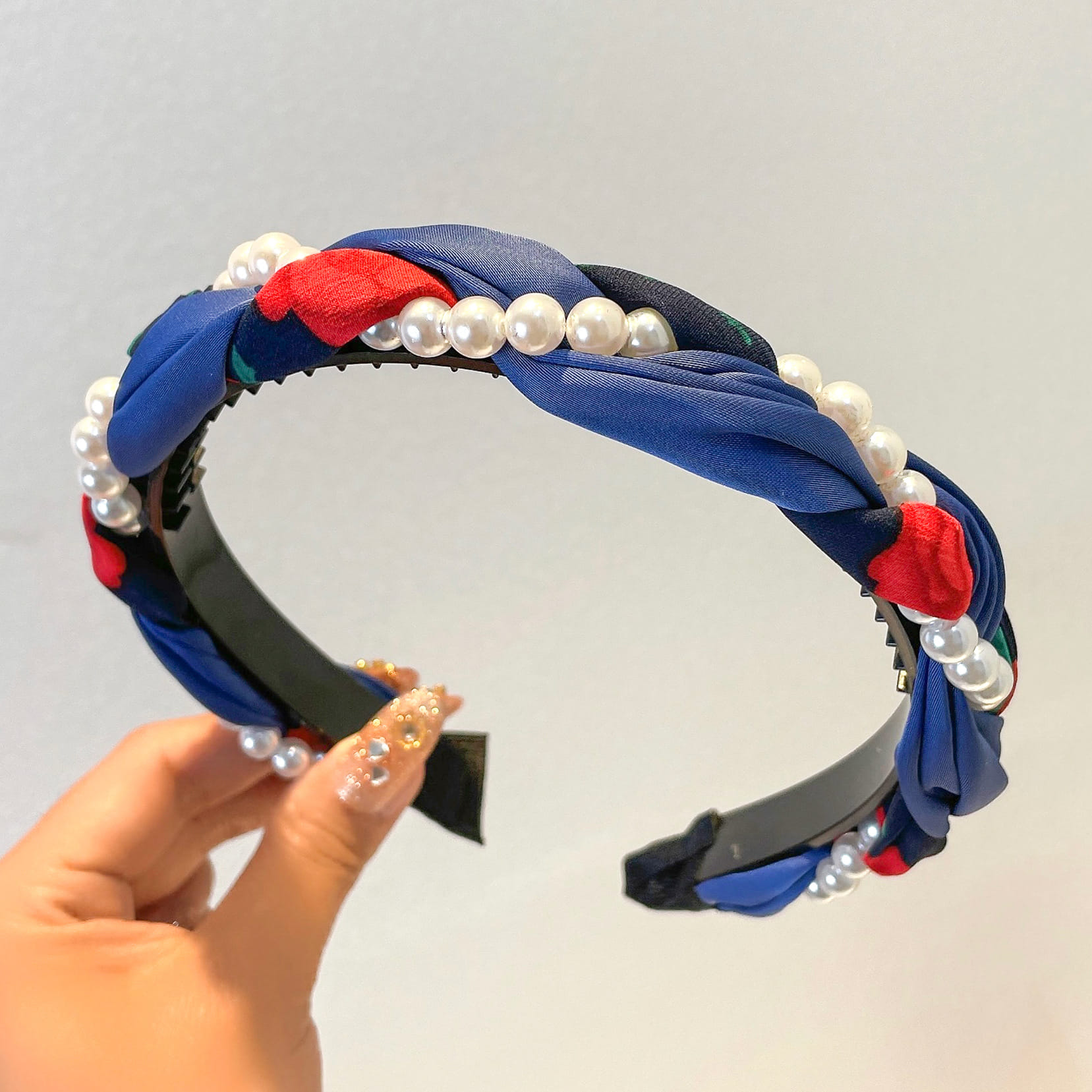 Picture of Athleisure - Avant Grade - Highly Sustainable - Korean Pearl Headband Hair Bands For Women - Durabilty Assured - Well Inspired & Crafted