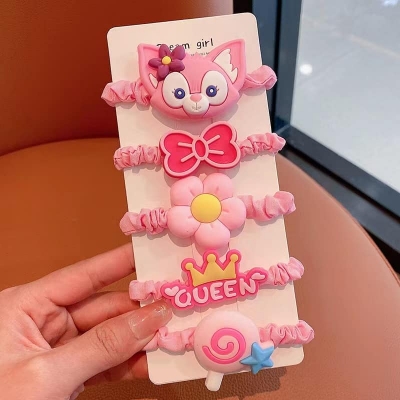 Picture of Cute Cartoon Big Rabbit Elastic Hair Band Child Lovely Bow Flowers Hair Band For Kids
