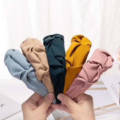 Picture of Korean Style Headband Floral Chiffon Hair Hoop For Women /Girls