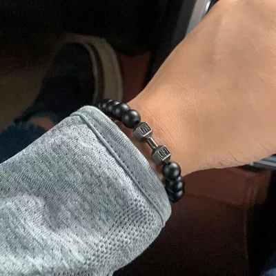 Picture of Stylish - Modern Vibe - Superb Quality - New Tide Male Fitness Dumbbell Sports Bracelet for Men - Trend and Needful - Well Inspired & Crafted