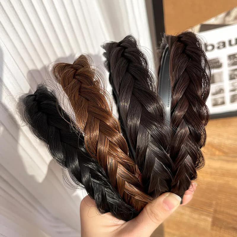 Picture of Women Braid Wig Headband Non-Slip Hair Hoop Headdress Fashion Female Hairstyle Hairband For Girls Hair accessories