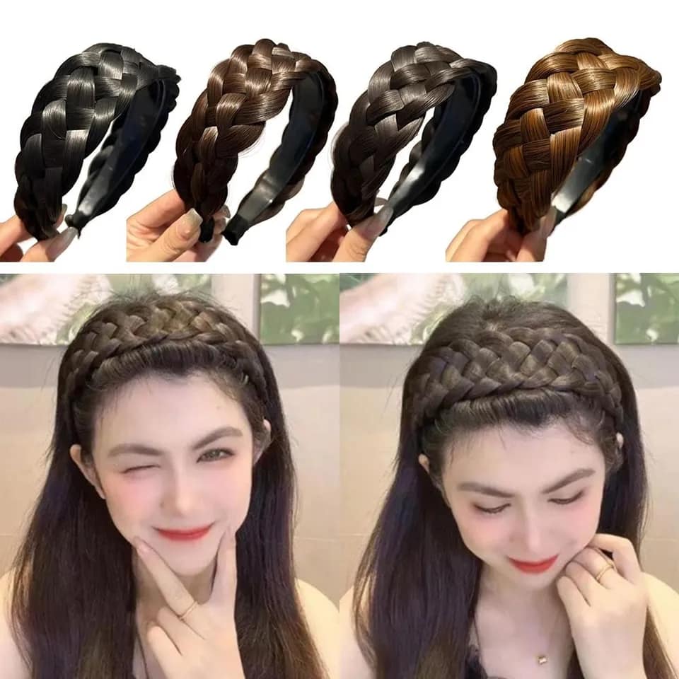 Picture of Women Braid Wig Headband Non-Slip Hair Hoop Headdress Fashion Female Hairstyle Hairband For Girls Hair accessories -মহিলাদের জন্য বিনুনি হেডব্যান্ড হেয়ারব্যান্ড