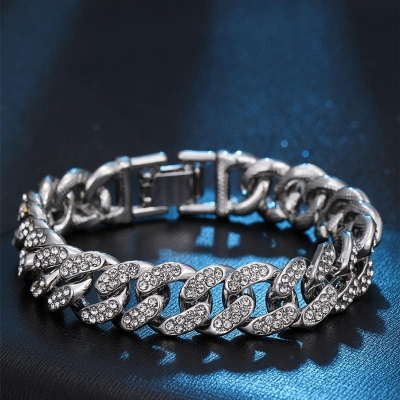 Picture of New White Stone Crystal Bracelet Set For Women