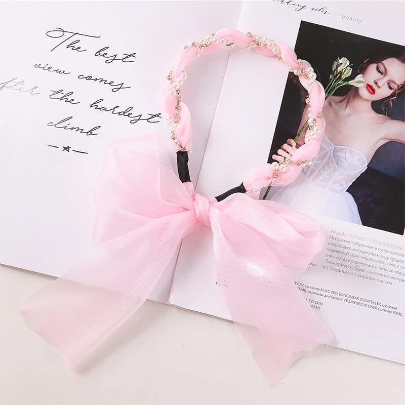 Picture of Pink Fashion Hair Hoop Hair Bands for Women Girls Flower  Hairbands For Women /Girls