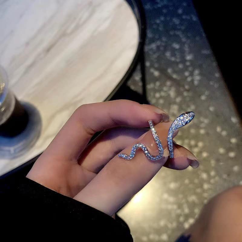 Picture of New Adjustable Snake Shape Finger Ring for Girls Simple Stylish - Rings for Women