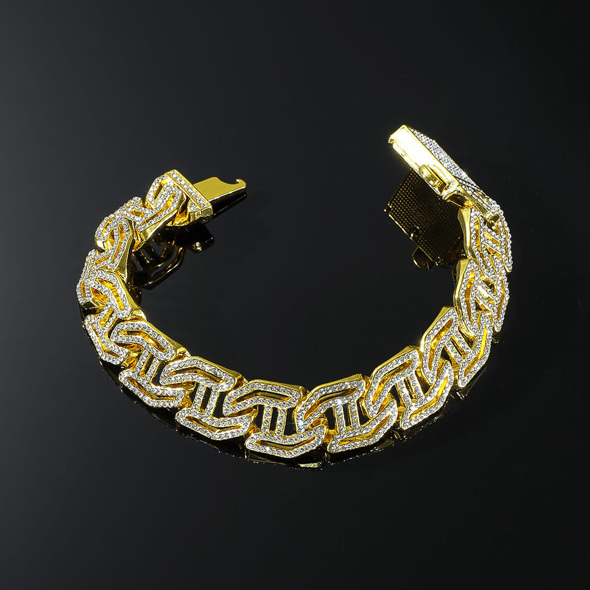 Picture of New Men Steel Hand Chain Handmade Bracelet Bangle Club Jewelry Gift