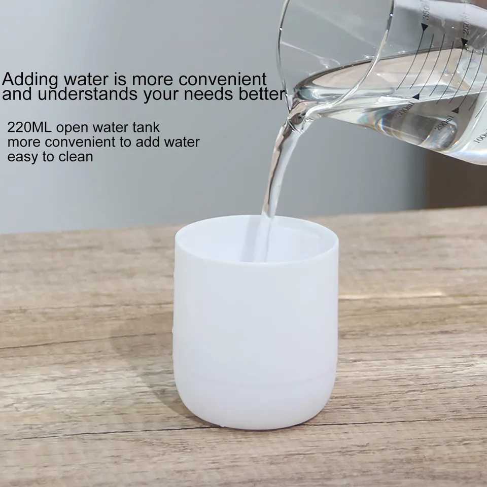 Picture of Mini Portable Air Humidifier 300ml USB Car Air Purifier Fogger Mist Maker with LED Night Lamp Ultrasonic Sprayer Home Appliance