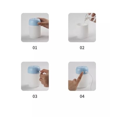 Picture of Mini Portable Air Humidifier 300ml USB Car Air Purifier Fogger Mist Maker with LED Night Lamp Ultrasonic Sprayer Home Appliance