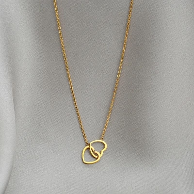 Picture of Two Heart Shaped Necklaces Chain For Women