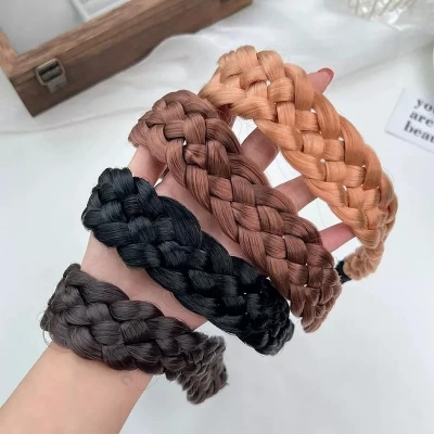 Picture of Synthetic Braided Headbands Hair Band Braiding Hair Accessories Hair Extension Hairpiece for Women Girls
