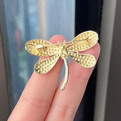 Picture of Dragonfly Brooch  Crystal Safty Pins For girls and Women