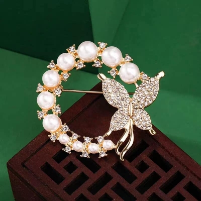 Picture of Flower Brooch Hijab Safety Pin for Girls and Women's